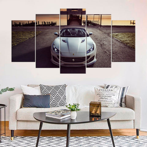 Novitec White Super Car Wall Art Decor Canvas Printing