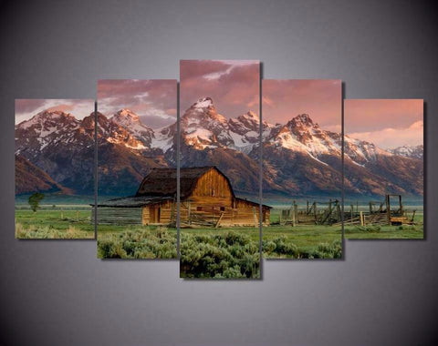 Old Barn Grand Teton Nature Wall Art Decor Canvas Printing