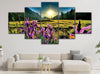 Image of Orchids Field Sunrise Wall Art Decor Canvas Printing