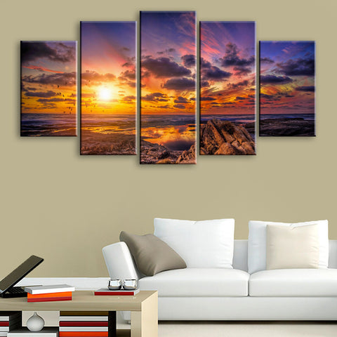 Perfect Beach Sunset Wall Art Decor Canvas Printing