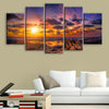 Image of Perfect Beach Sunset Wall Art Decor Canvas Printing