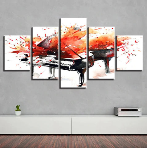 Piano Abstract Graffiti Wall Art Decor Canvas Printing