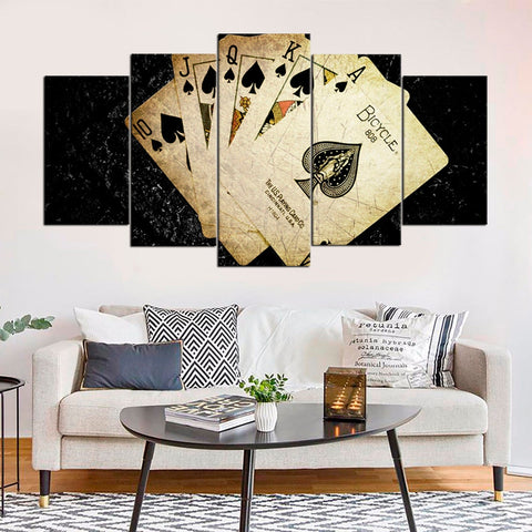 Playing Cards Blackjack Wall Art Decor Canvas Printing