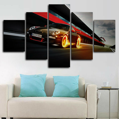 Porsche GT3 RS Sports Car Wall Art Decor Canvas Printing