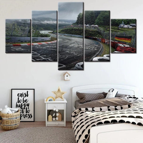 Rally Car Race Track Germany Wall Art Decor Canvas Printing