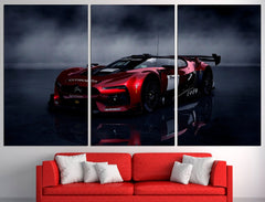 Red Citroen Rally Car Classic Wall Art Decor Canvas Printing