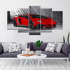 Image of Red Lamborghini Aventador SV Super Car Wall Art Decor Canvas Printing