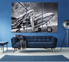 Image of Retro Classic Airplane Wall Art Decor Canvas Printing-3Panels