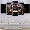 Image of Retro Red Rod Car Wall Art Decor Canvas Printing