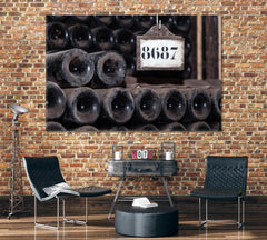 Retro Wine Bottles Wall Art Canvas Printing Decor-1Panel