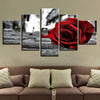 Image of Romantic Red Rose Flower Wall Art Decor Canvas Printing