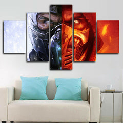 Scorpion Sub-Zero Mortal Kombat Wall Art Decor Canvas Printing