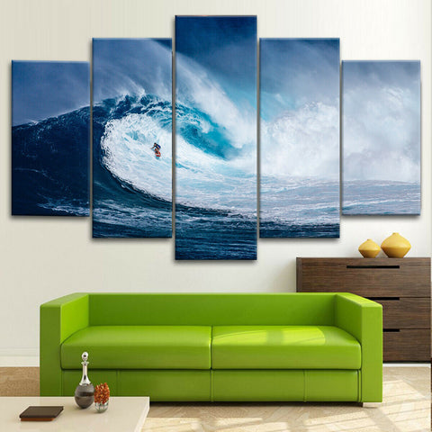 Sea Wave Surfing Seascape Wall Art Decor Canvas Printing