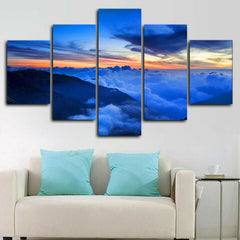 Sky Sunrise Earth with Cloud Wall Art Decor Canvas Printing