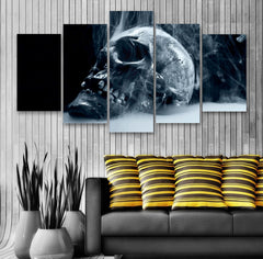 Smoking Skull Wall Art Decor Canvas Printing