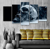 Image of Smoking Skull Wall Art Decor Canvas Printing