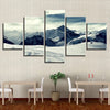 Image of Snow Capped Mountain Landscape Wall Art Decor Canvas Printing