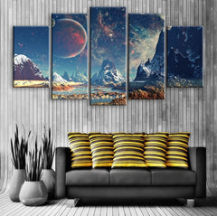 Space Mountain Wall Art Decor Canvas Printing