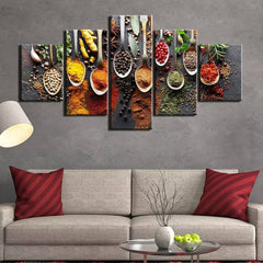 Spices Ingredient Kitchen Restaurant Wall Art Decor Canvas Printing