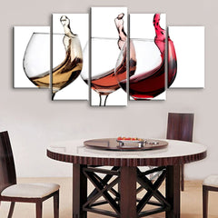 Spilling Wine Glasses Wall Art Decor Canvas Printing