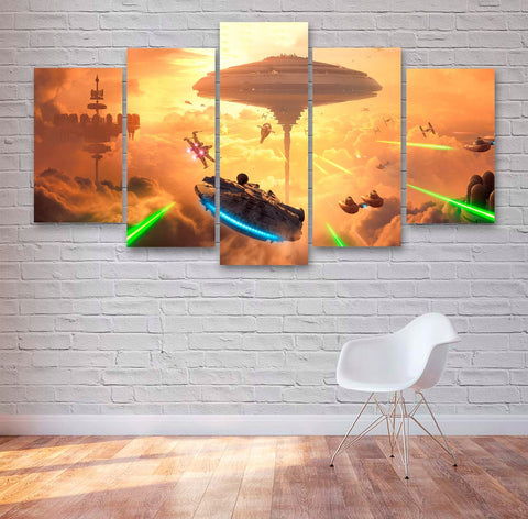 Star Wars Millennium Falcon Movie Wall Art Decor Canvas Printing