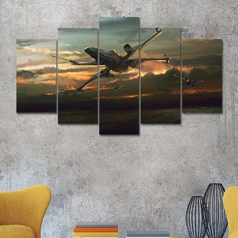 Star Wars X-Wing Sunset Wall Art Decor Canvas Printing