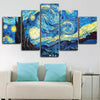 Image of Starry Night Van Gogh Abstract Wall Art Decor Canvas Printing