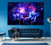 Image of Starry Purple Galaxy Space Wall Art Decor Canvas Printing-3Panels