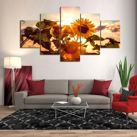 Sunflower in Sunshine Wall Art Decor Canvas Printing