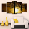 Image of Sunset Through The Trees Wall Art Decor Canvas Printing