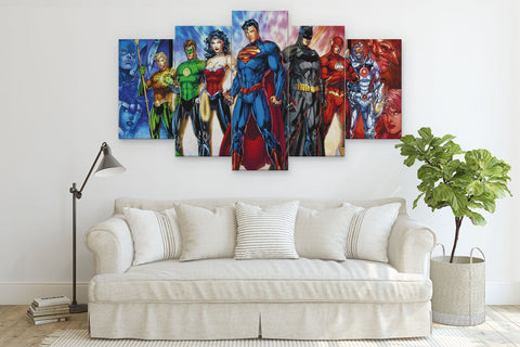 Superheroes Justice League Dc Heroes Wall Art Decor Canvas Printing