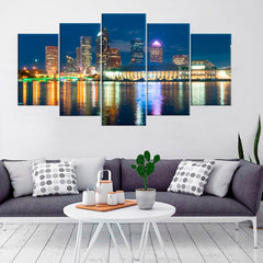 Tampa Florida Downtown Skyline Wall Art Decor Canvas Printing