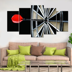 Target Darts Motivational Bullseye Aim Wall Art Decor Canvas Printing