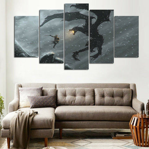 The Elder Scrolls V Skyrim Wall Art Decor Canvas Printing