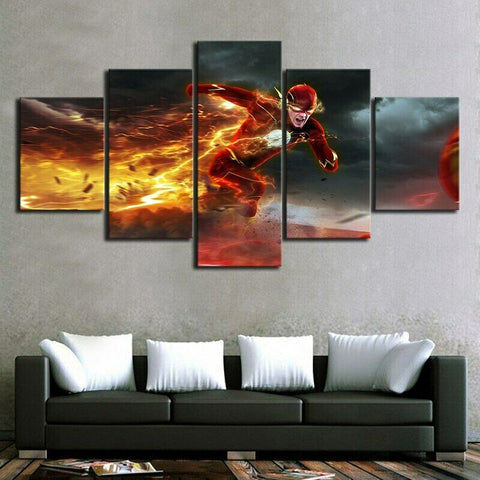 The Flash Justice League DC Suphero Wall Art Decor Canvas Printing