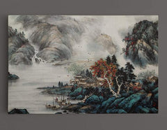 Traditional Japanese Nature Scene Wall Art Canvas Printing Decor-1Panel