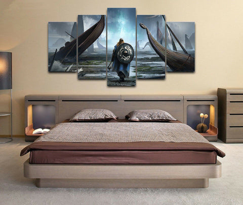 Viking Warrior Battle Wall Art Decor Canvas Printing