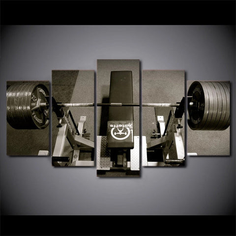 Weight Lifting Bench Press Sports Wall Art Decor Canvas Printing