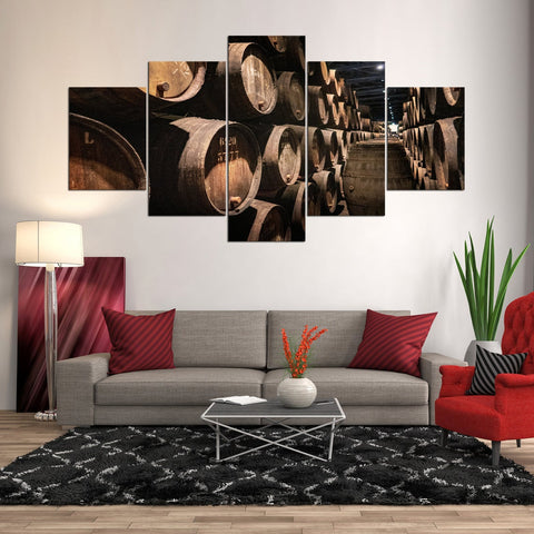 Whiskey Barrels Wall Art Decor Canvas Printing