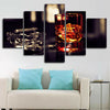 Image of Whiskey Cigar Smoking Ice Rocks Wall Art Decor Canvas Printing