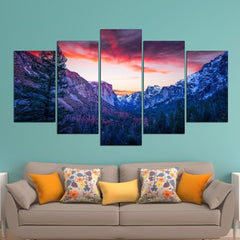 Yosemite National Park Sunset Wall Art Decor Canvas Printing