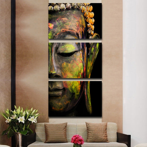 Buddha Meditation Portrait Wall Art Canvas Print Decor - CozyArtDecor