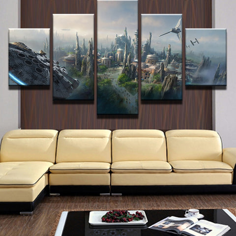 Star Wars Scenery Millennium Falcon Wall Art Decor - CozyArtDecor