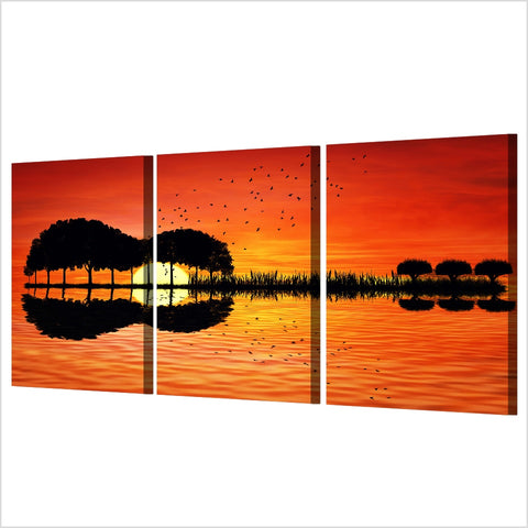 Guitar tree lake sunset Wall Decor Art Printing - CozyArtDecor