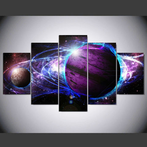 Purple Planets Landscape Wall Decor Art - CozyArtDecor