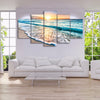 Image of Seascape Sunset Beach Wall Art Canvas Print Decor - CozyArtDecor