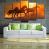 Image of Galloping 3 Horses Sunset Wall Decor Art - CozyArtDecor