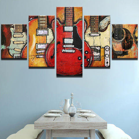 Abstract Classic Guitar Wall Art Canvas Print Decor - CozyArtDecor