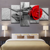 Image of Beautiful Red Rose Wall Art Canvas Print Decor - CozyArtDecor