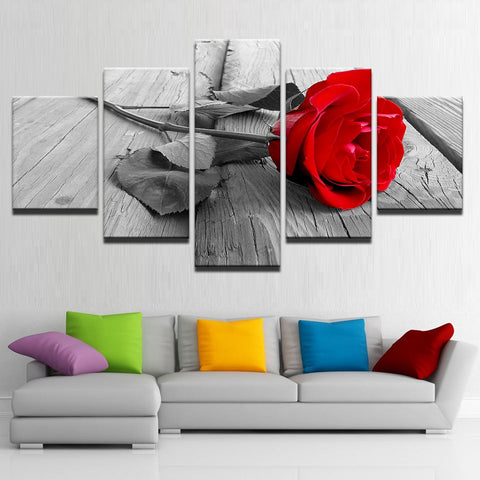 Beautiful Red Rose Wall Art Canvas Print Decor - CozyArtDecor